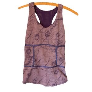 Womens Lululemon Racerback Tank Top 6 Logo Leaf Design Yoga Outdoors Athleisure‎